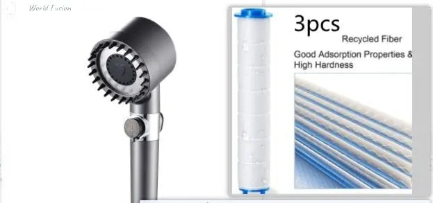 3 Modes Shower Head High Pressure Showerhead Portable Filter Rainfall Faucet Tap Bathroom Bath Home Innovative Accessories - World Fusion