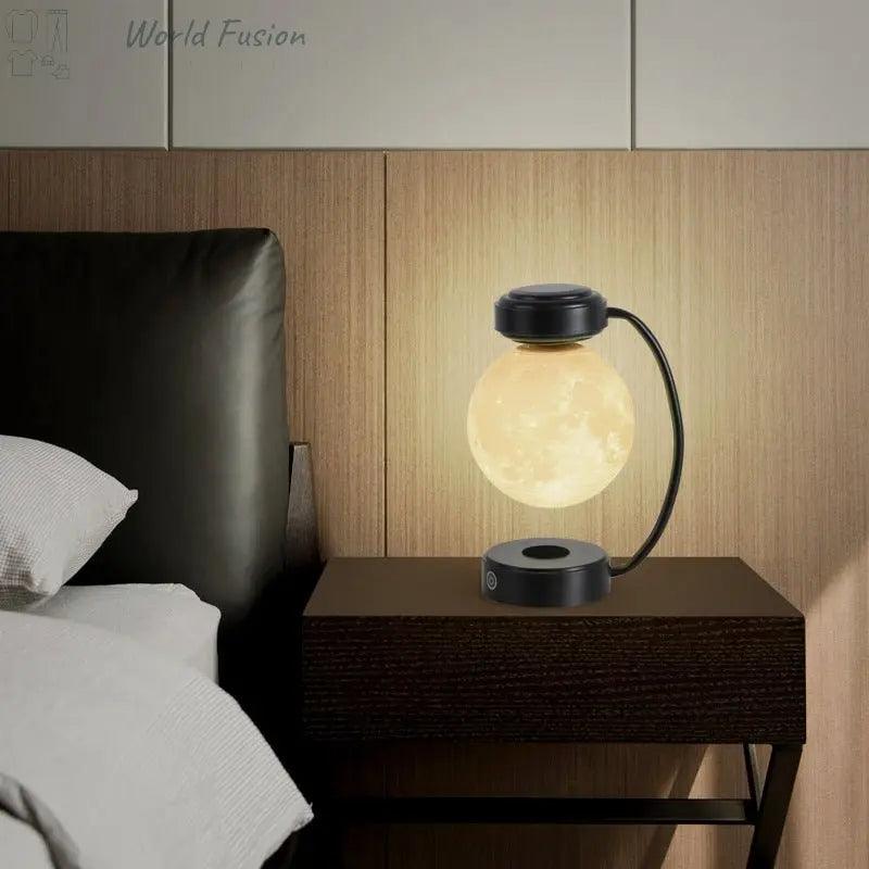 3D LED Moon Night Light Wireless Magnetic Levitating Rotating Floating Ball Lamp For School Office Bookshop Home Decoration - World Fusion
