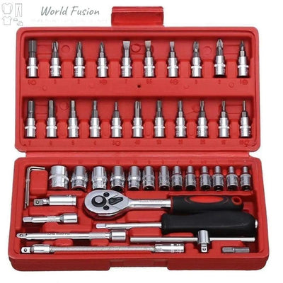 Complete 46-Piece Socket Tool Set