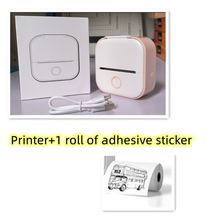 Portable Mini Thermal Label Printer Home Photo Printer Student Wrong Question Printer Bluetooth Mini Label Printer Price Tag - World Fusion