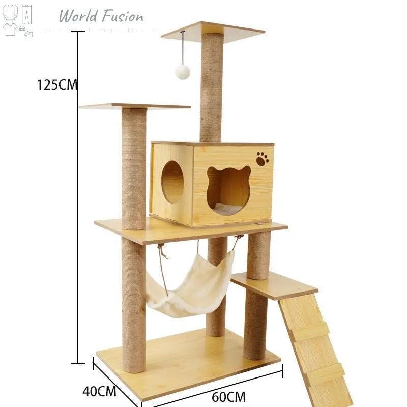 Cat Crawl Nest Scratching Board Tree Supplies Pet Toy Space Capsule - World Fusion