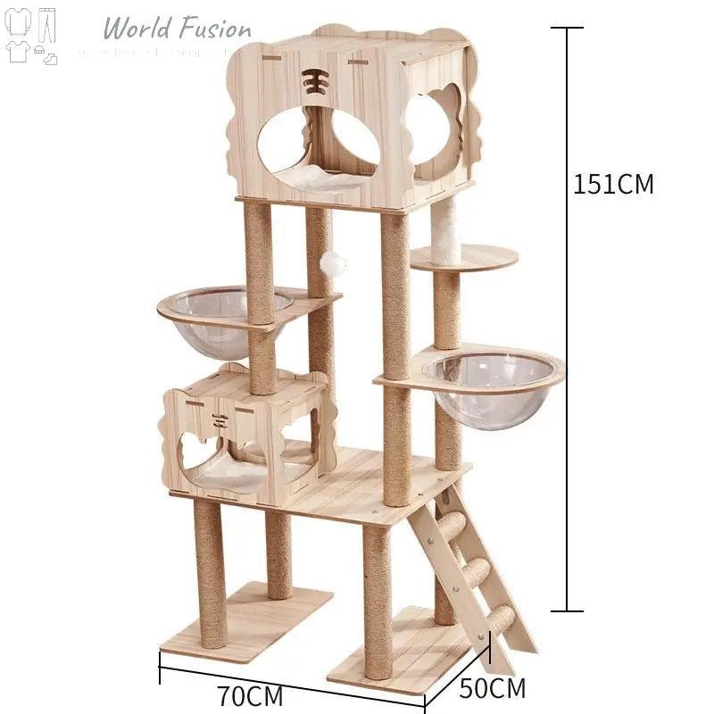 Cat Crawl Nest Scratching Board Tree Supplies Pet Toy Space Capsule - World Fusion
