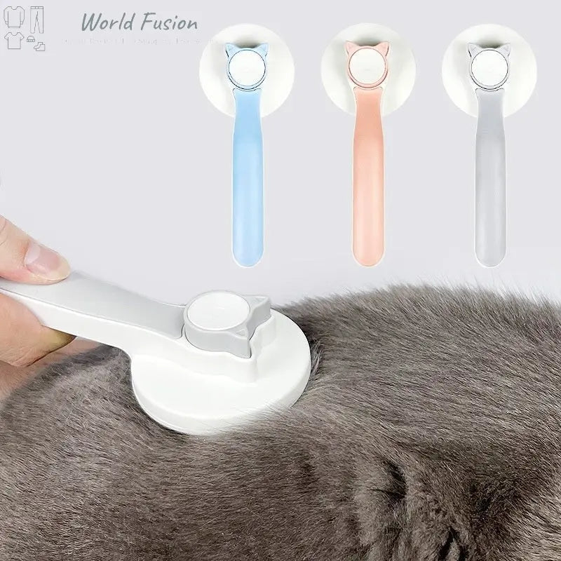 Cat Grooming Brush, Self Cleaning Slicker Brushes For Dogs Pet Hair Removal Comb Stainless Steel Needle Cat Brush Self Cleaning For Cats Dogs Hair Remover Scraper Pet Grooming Tool - World Fusion