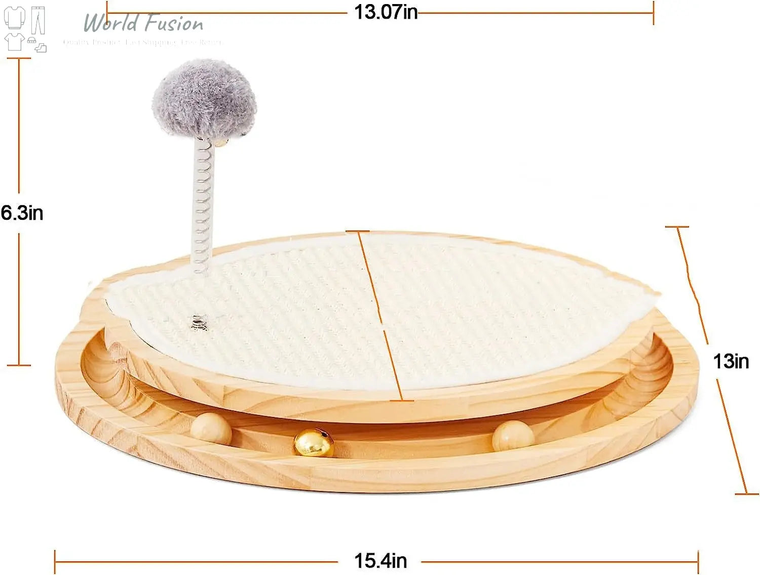 Cat Scratching Pad Toy Turntable Two-in-one Intelligence - World Fusion
