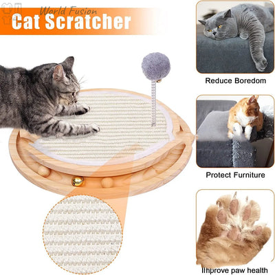 Cat Scratching Pad Toy Turntable Two-in-one Intelligence - World Fusion