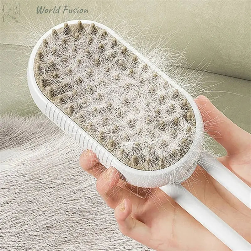 Cat Steam Brush Steamy Dog Brush 3 In 1 Electric Spray Cat Hair Brushes For Massage Pet Grooming Comb Hair Removal Combs Pet Products - World Fusion
