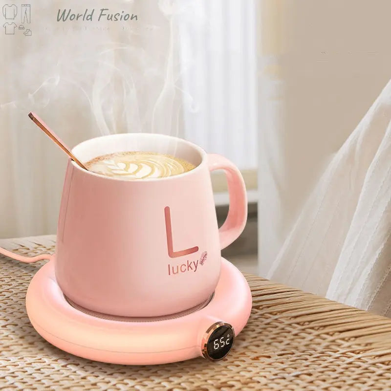 Coffee Mug Warmer Warm Coaster Smart Heating Cup Thermal Insulation Constant Temperature Coaster Heating Pad Desktop World Fusion
