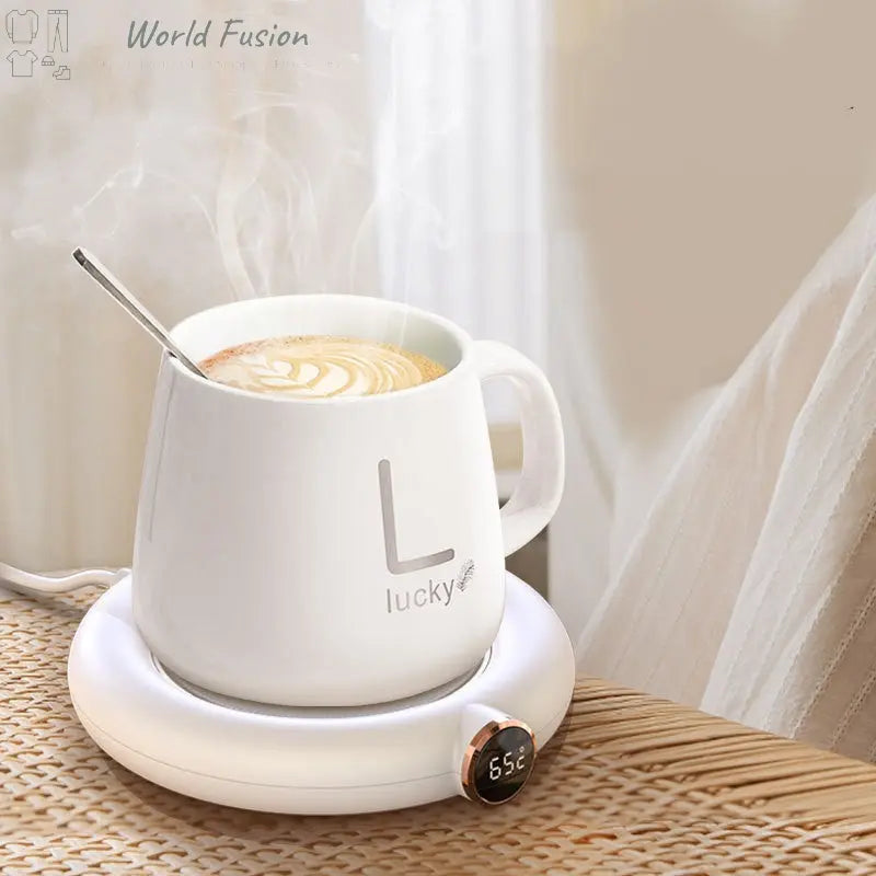 Coffee Mug Warmer Warm Coaster Smart Heating Cup Thermal Insulation Constant Temperature Coaster Heating Pad Desktop World Fusion