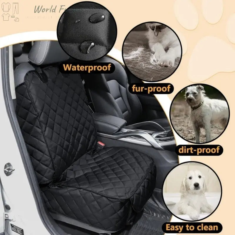 DOg Car Seat Cover, Waterproof Pet Front Seat Cover Vehicle Seat Protection, Scratch Proof & Nonslip Pet Car Seat Protector Dog Seat Cover For Cars, Trucks & SUV - World Fusion