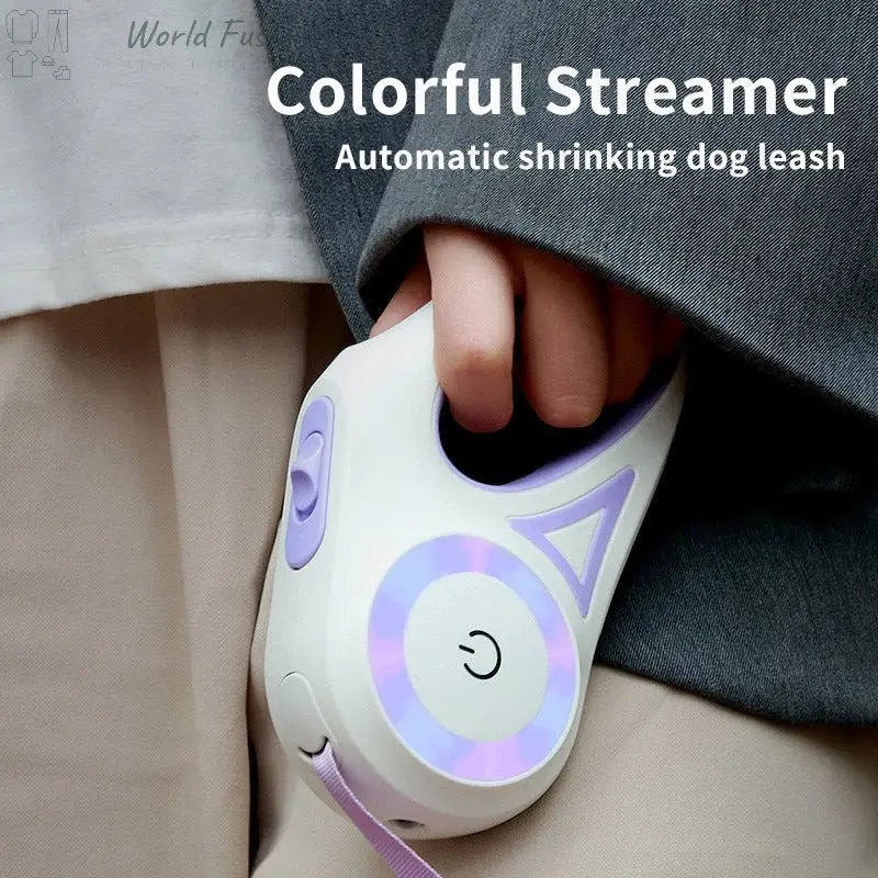 Dog Leash Retractable Leash And Dog Collar Spotlight Automatic Pet Dog Cat Traction Rope For Small Medium Dogs Pet Product - World Fusion