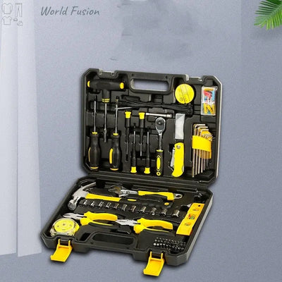 Household Hardware Hand Tool Combination Car Repair Group Set Toolbox - World Fusion