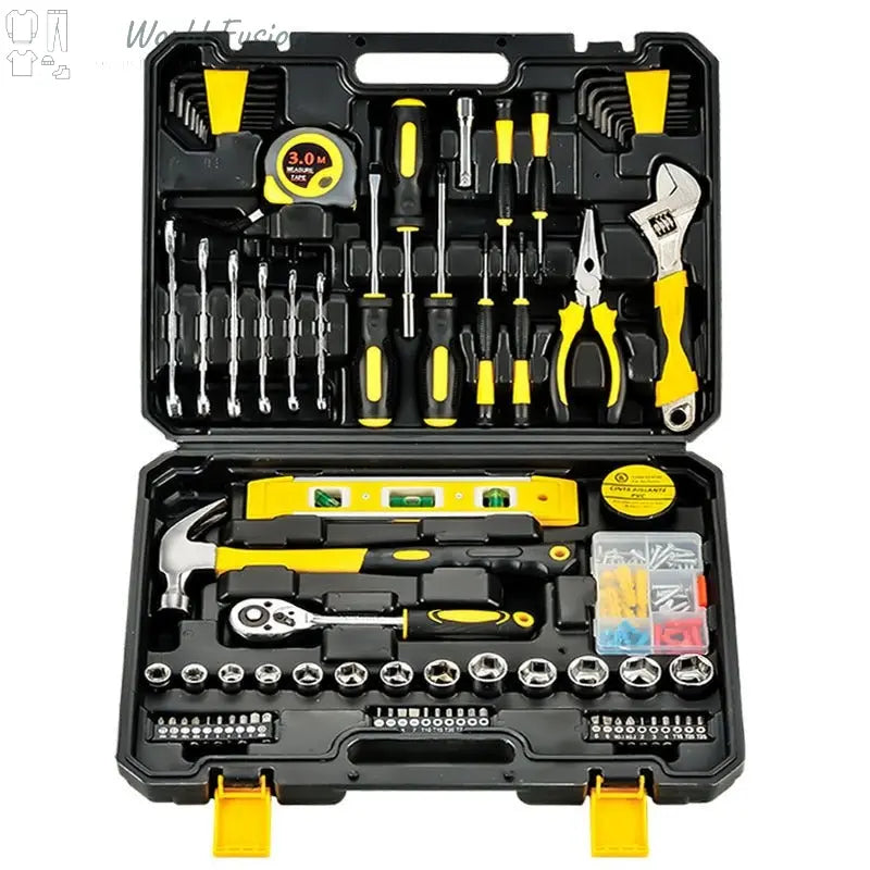 Household Hardware Hand Tool Combination Car Repair Group Set Toolbox - World Fusion