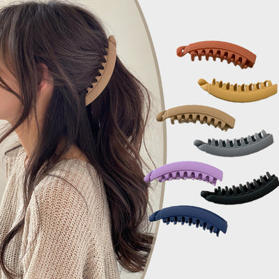 Matte hair clip for women with a strong hold, perfect for stylish ponytails