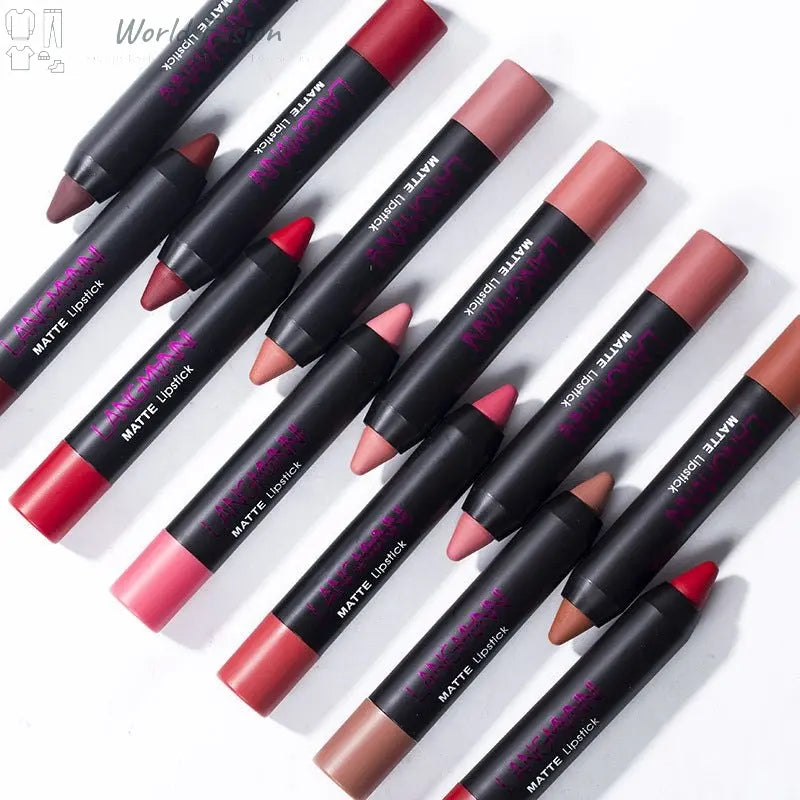 Non-Stick Cup Matte Lipstick And Lip Gloss Set - World Fusion