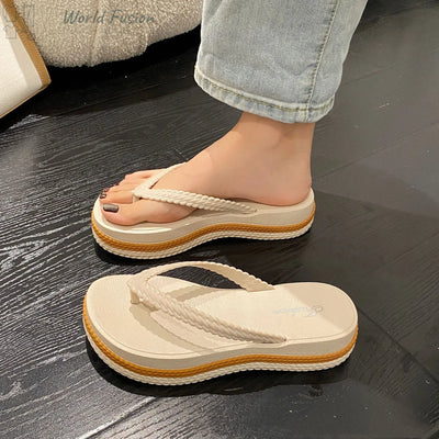 Color Matching Non-slip Fashion Flip-flops