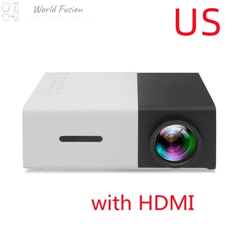 Portable Projector 3D Hd Led Home Theater Cinema HDMI-compatible Usb Audio Projector Yg300 Mini Projector - World Fusion