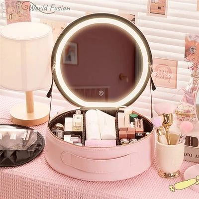 LED Makeup Bag with Mirror Lights