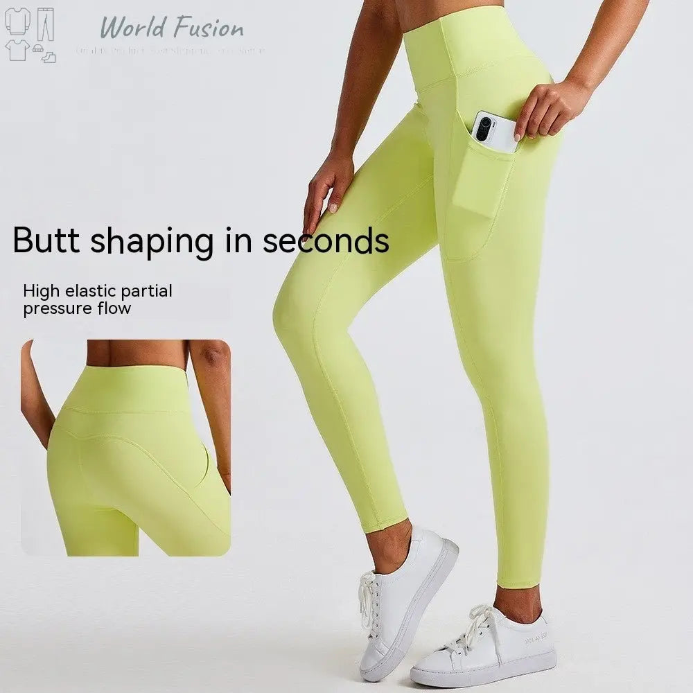 Women's Fashion High Waist Abdominal-shaping Slimming Leggings - World Fusion