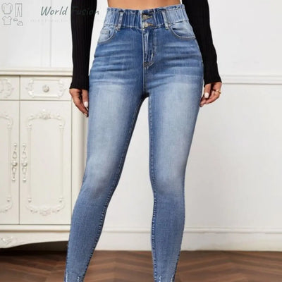 Women's New Fashion Jeans High Elastic Tight Jeans - World Fusion