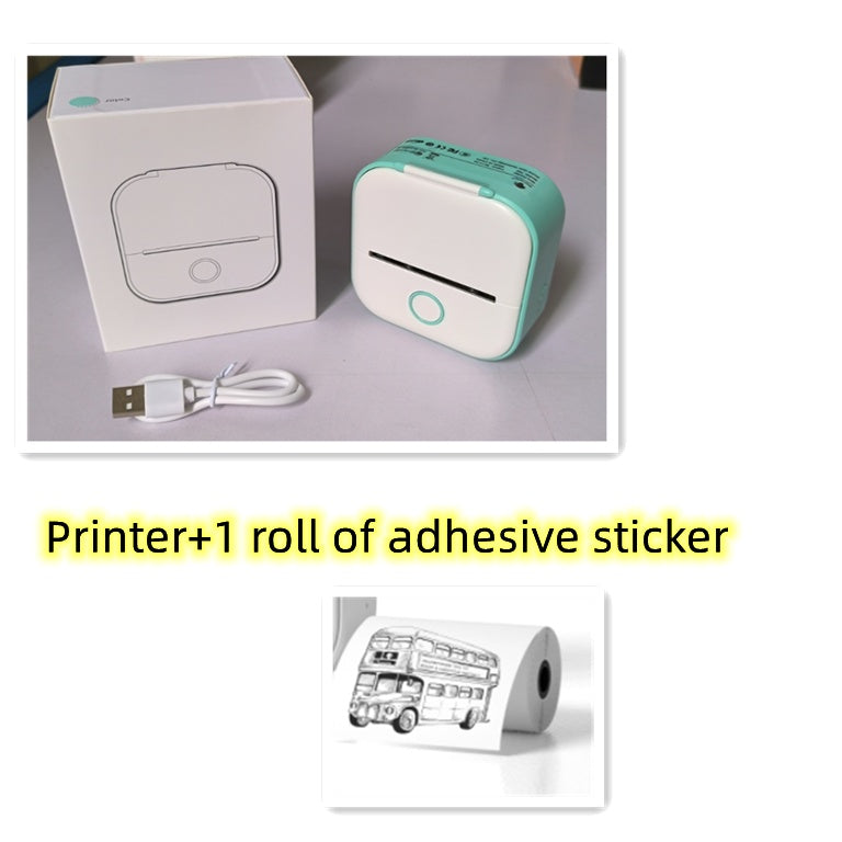 Portable Mini Thermal Label Printer Home Photo Printer Student Wrong Question Printer Bluetooth Mini Label Printer Price Tag - World Fusion